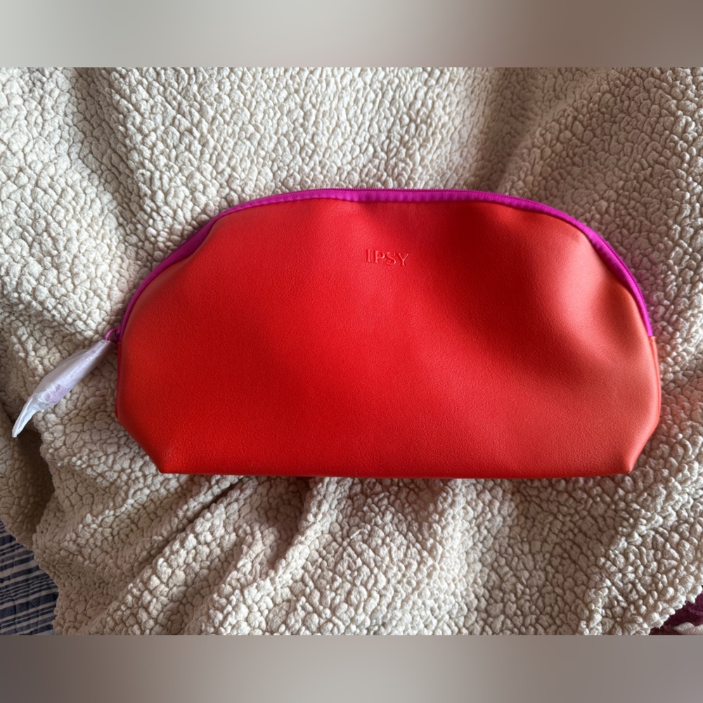 ❤️ 3/$25 Ipsy Orange Pink Cosmetic Bag